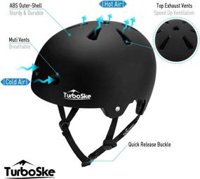 img 2 attached to 🛴 TurboSke Skateboard BMX Multi-Sport Bike Helmet for Kids, Youth, Men, Women