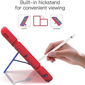 img 3 attached to 📱 Grifobes iPad 6th/5th Gen Heavy Duty Protective Case | Shockproof Rugged Design with Kickstand | Compatible with iPad 9.7 inch 2018/2017 models A1893/A1822/A1954/A1823 | Red+Blue