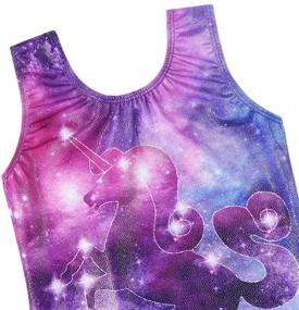 img 2 attached to 🤩 Sparkle & Shine: XFGIRLS Toddler Girls Fancy Cute Gymnastics Leotards - The Perfect One-Piece Biketard for Kids