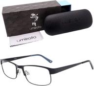 👓 umizato austin satin black computer gaming glasses - blue light blocking eyewear for men and women, handcrafted design, enhances sleep quality, uv protection, reduces eye fatigue and strain logo