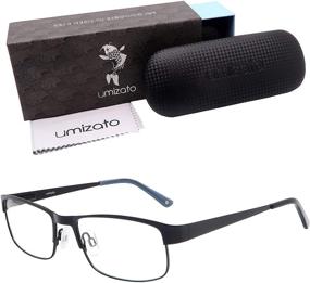 img 4 attached to 👓 Umizato Austin Satin Black Computer Gaming Glasses - Blue Light Blocking Eyewear for Men and Women, Handcrafted Design, Enhances Sleep Quality, UV Protection, Reduces Eye Fatigue and Strain