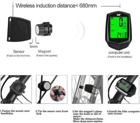 img 1 attached to 🚲 WNPA Bicycle Speedometer Odometer: Wireless Waterproof Cycle Bike Computer with LCD Backlight Display – Track Speed, Distance, and More!