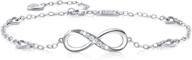 elegant billie bijoux womens 925 sterling silver infinity anklet bracelet: a timeless symbol of endless love, perfect gift for women logo