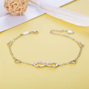 img 3 attached to Elegant Billie Bijoux Womens 925 Sterling Silver Infinity Anklet Bracelet: A Timeless Symbol of Endless Love, Perfect Gift for Women