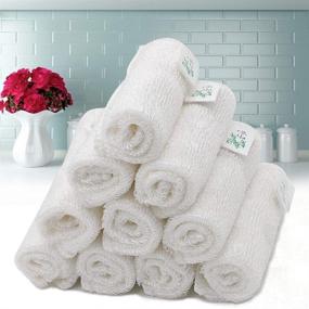 img 3 attached to 🎍 Bamboo Dish Cloths and Towels: Super Absorbent Cleaning Set with Environmentally Friendly Bamboo Fiber