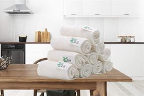 img 1 attached to 🎍 Bamboo Dish Cloths and Towels: Super Absorbent Cleaning Set with Environmentally Friendly Bamboo Fiber