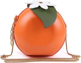 img 4 attached to 🍊 Fruit-Inspired Watermelon Orange Handbags & Wallets: A Stylish Novelty for Women's Shoulders