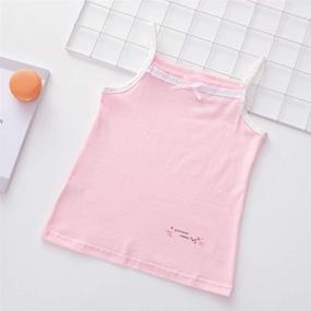 img 3 attached to 👚 Edmundry Girls' Cami Tank Tops: Soft Breathable Toddler Undershirts - 3 Pack (White Pink)