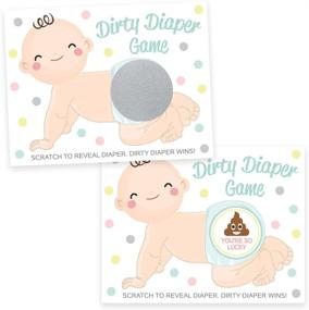 img 1 attached to 👶 30 Dirty Diaper Scratch Off Game Cards - Lighter Skin Tone: Baby Shower Activity, Raffle Tickets, Fun & Easy to Play