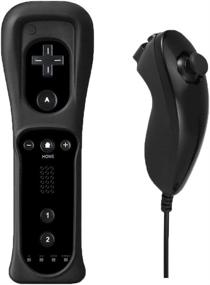 img 3 attached to 🎮 Enhance Your Gaming Experience with 2 Packs of Black Remote and Nunchuk Nunchuck Controller for Wii U Console