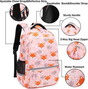 img 2 attached to Girls School 🎒 Backpack with Pencil Holder