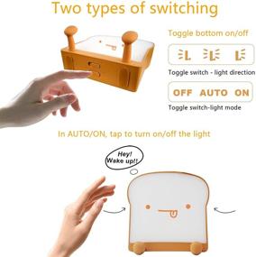 img 1 attached to 🔋 Cute Battery Night Light - Toast Bread LED Food Night Lamp with Rechargeable Battery, Timer, and Portable Design - Ideal Christmas Gifts for Women, Teen Girls, Boys - Smart