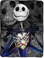 🎃 disney's the nightmare before christmas dark creep micro raschel throw blanket, multi color - 46" x 60" dimensions logo