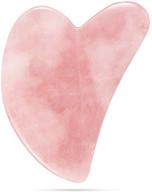 🌸 gua sha massage tool: natural jade scraping for facial, spa acupuncture therapy on face, back, arms, neck, & shoulders (pink) logo