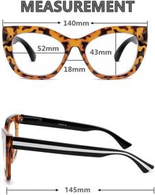 img 3 attached to 👓 Stylish CRGATV Oversized Cateye Reading Glasses: Protect Your Eyes from Blue Light with 1.75x Magnification