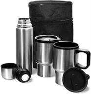 🥤 16-ounce stainless steel travel mug set with thermos and carrying case by green canteen логотип