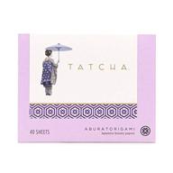 🍃 tatcha aburatorigami blotting papers: 100% natural abaca leaf & gold flakes - oil absorbing sheets (40 pack) logo