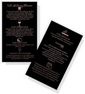 professional teeth whitening aftercare instructions cards: 50-pack double sided wallet-sized business cards with black & rose gold glitter design logo
