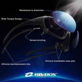 img 2 attached to RIVBOS Polarized Sports Sunglasses 842: Ideal Eyewear for Men and Women for Cycling and Baseball