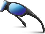 rivbos polarized sports sunglasses 842: ideal eyewear for men and women for cycling and baseball logo