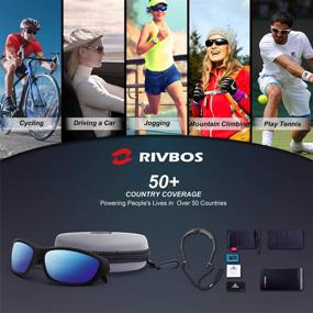 img 3 attached to RIVBOS Polarized Sports Sunglasses 842: Ideal Eyewear for Men and Women for Cycling and Baseball