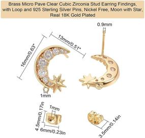 img 3 attached to NBEADS Zirconia Earrings Findings Stainless