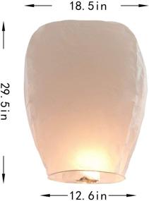 img 3 attached to 🏮 Environmentally-Friendly ILLUMINEW Paper Lanterns: 40-Pack Wishing Lights for Parties, Birthdays, New Years, Memorials, Ceremonies, and Wedding Decorations
