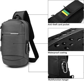 img 3 attached to Backpack Charging Lightweight Crossbody Waterproof