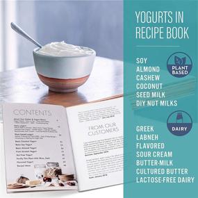 img 1 attached to 🥣 1 Quart Glass Jar Stainless Steel Yogurt Maker + Complete Recipe Book: Easy Homemade Dairy-Free and Milk Yogurts (12+ Varieties)