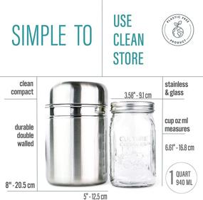 img 3 attached to 🥣 1 Quart Glass Jar Stainless Steel Yogurt Maker + Complete Recipe Book: Easy Homemade Dairy-Free and Milk Yogurts (12+ Varieties)