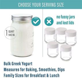 img 2 attached to 🥣 1 Quart Glass Jar Stainless Steel Yogurt Maker + Complete Recipe Book: Easy Homemade Dairy-Free and Milk Yogurts (12+ Varieties)
