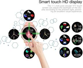 img 1 attached to Aliwisdom Smart Watch For Women Cell Phones & Accessories