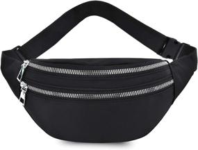 img 4 attached to Versatile Unisex Fanny Pack - Adjustable Strap Waist Bag for Running, Traveling, Outdoors & More