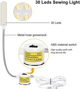 img 2 attached to 🧵 Versatile Sewing Machine Light with Magnetic Mounting Base - HengBo LED Gooseneck Work Lamp for Crafts & Sewing