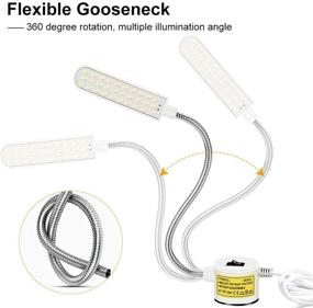 img 3 attached to 🧵 Versatile Sewing Machine Light with Magnetic Mounting Base - HengBo LED Gooseneck Work Lamp for Crafts & Sewing
