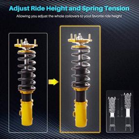 img 1 attached to Improved maXpeedingrods Coilovers Struts for Honda Civic FD1 FD2 FD7 FA1 FG1 FG2 FA5 2006-2011 and Acura CSX Coil Spring Suspensions Kit with Adjustable Height and Damper for Optimal Performance