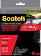 🔒 3m black scotch extreme fasteners - 10ft x 1 inch logo