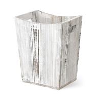 🗑️ bty wood trash can: rustic grey farmhouse small square wastebasket bin with convenient handle - ideal for bathroom, kitchen, bedroom, office logo