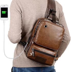 img 2 attached to Uncover the Charm of Vintage with our High Capacity External Earphone Backpacks