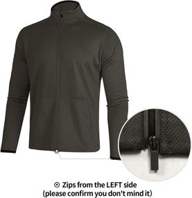 img 1 attached to 🏃 Zengjo Men's Running Jacket: Ultimate Performance and Style for Active Men