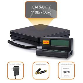img 2 attached to Efficient Digital Postal Scale: Easy-to-Use Shipping Solution with 50 kg / 110 lbs Capacity, Cable and Extendable Cord Included