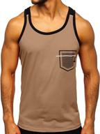 hongqizo sleeveless pocket muscle cotton men's clothing for shirts logo