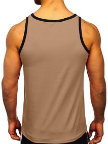 img 1 attached to Hongqizo Sleeveless Pocket Muscle Cotton Men's Clothing for Shirts