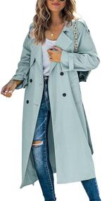 img 4 attached to Womens Trench Breasted 4 Length Windbreaker Women's Clothing