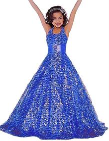 img 4 attached to 👗 Sequined Toddler Pageant Dresses by Gzcdress for Girls' Clothing