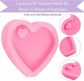 img 2 attached to 🔑 Creative DIY Heart Shape Silicone Keychain Mold for Homemade Desserts and Keychain Decorations