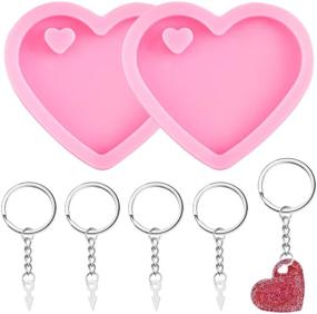 img 4 attached to 🔑 Creative DIY Heart Shape Silicone Keychain Mold for Homemade Desserts and Keychain Decorations