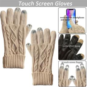 img 1 attached to ❄️ Winter Scarf Gloves for Men: Stylish Unisex Accessories for Cold Weather