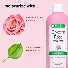 img 3 attached to 🌹 De La Cruz Rose Water and Glycerin for Face: Rosewater Facial Toner and Moisturizer for Skin and Hair - 2 Bottles (8 fl oz / 236 mL)