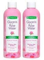 🌹 de la cruz rose water and glycerin for face: rosewater facial toner and moisturizer for skin and hair - 2 bottles (8 fl oz / 236 ml) logo